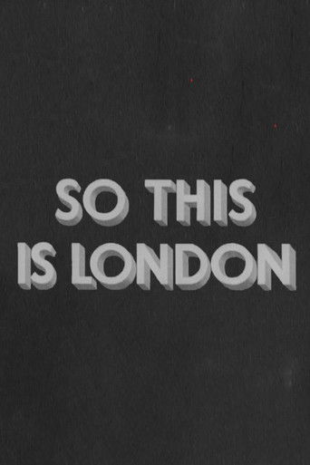 Poster for So This Is London