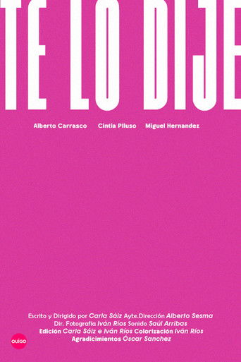 Poster for Te Lo Dije