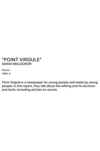 Poster for Point Virgule, Youth Journal