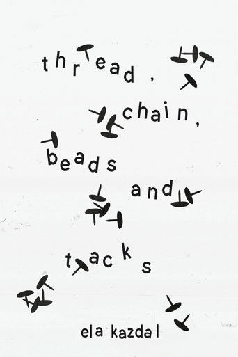 Poster for thread, chain, beads, and tacks