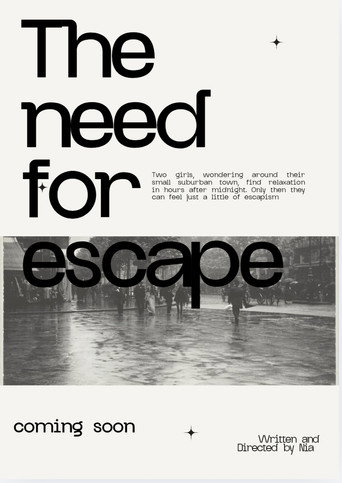 Poster for The need for escape