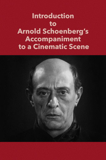 Poster for Introduction to Arnold Schoenberg’s Accompaniment to a Cinematic Scene