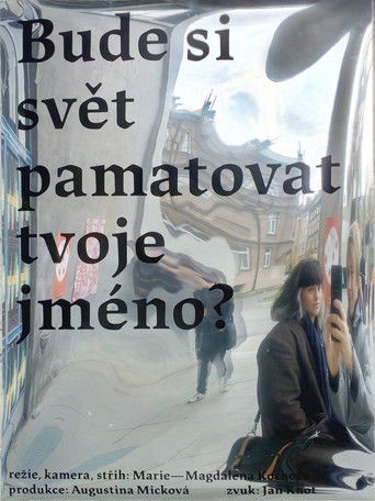 Poster for Bude si svět pamatovat tvoje jméno?