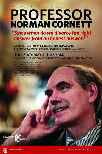 Poster for Professor Norman Cornett: 'Since when do we divorce the right answer from an honest answer?'