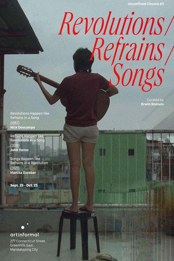 Poster for Songs Happen Like Refrains in a Revolution